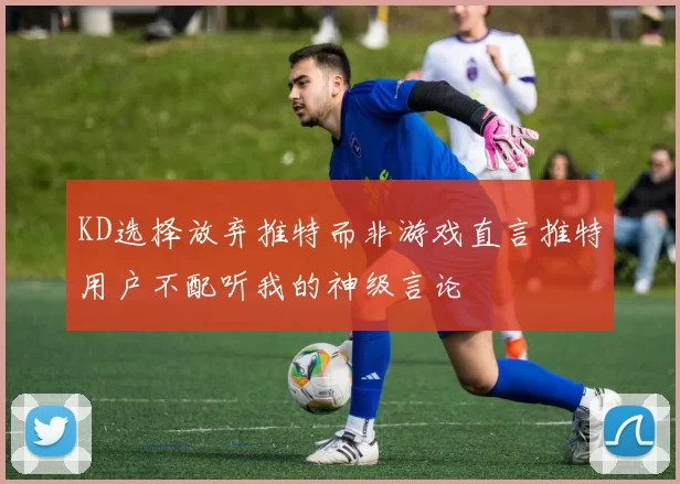 KD选择放弃推特而非游戏直言推特用户不配听我的神级言论
