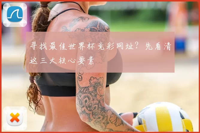 寻找最佳世界杯竞彩网址？先看清这三大核心要素