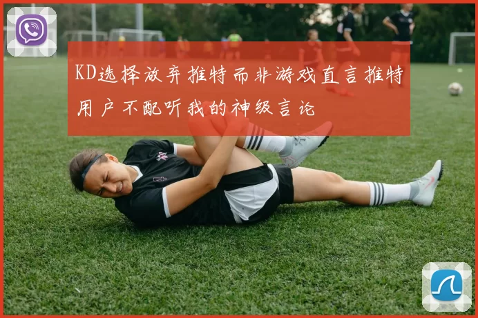 KD选择放弃推特而非游戏直言推特用户不配听我的神级言论