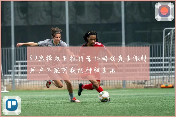 KD选择放弃推特而非游戏直言推特用户不配听我的神级言论